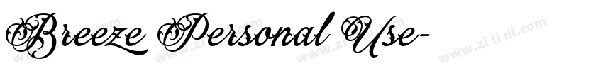 Breeze Personal Use字体转换 Breeze Personal Use字体转换